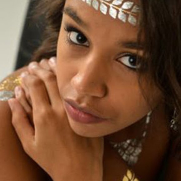 3 sheets Golden Silver Temporary Tattoo - Picture 14 of 16